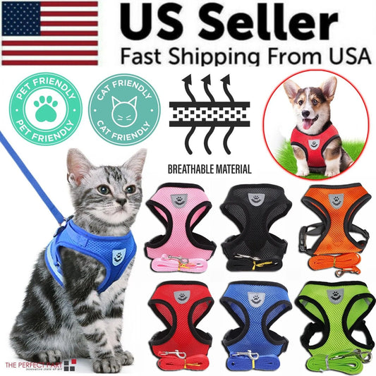 Fashionable Fido & Purrfect Kitty Adventure Gear: The Harness That Grows with Your Furball (Leash Included for the Great Escape!)