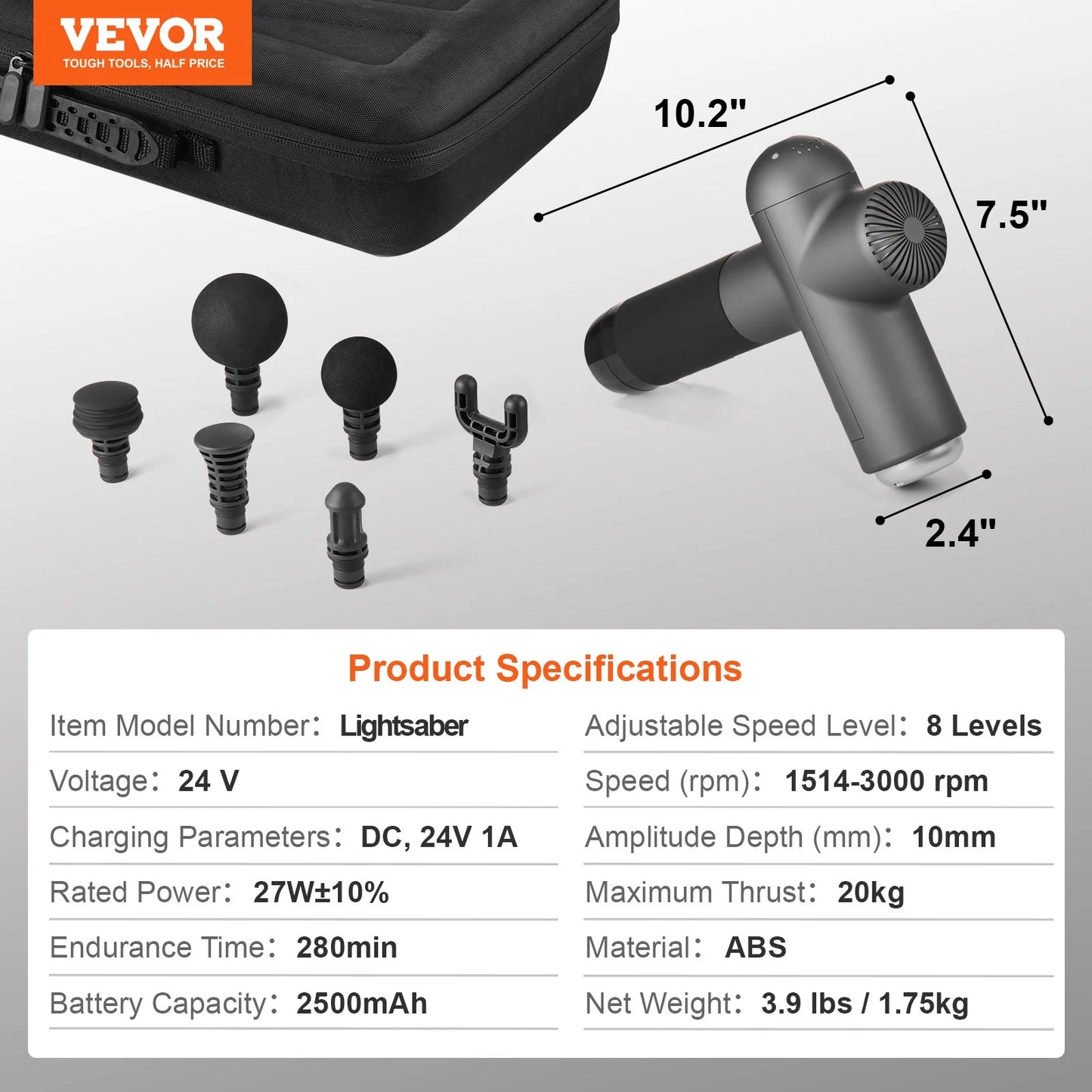 VEVOR's Tickle My Muscles Machine: The Handheld Battle Axe Against Sore Muscles – 8-Speed Vroom Vroom & 6 Headed Hydra for Pain Be Gone Adventures!