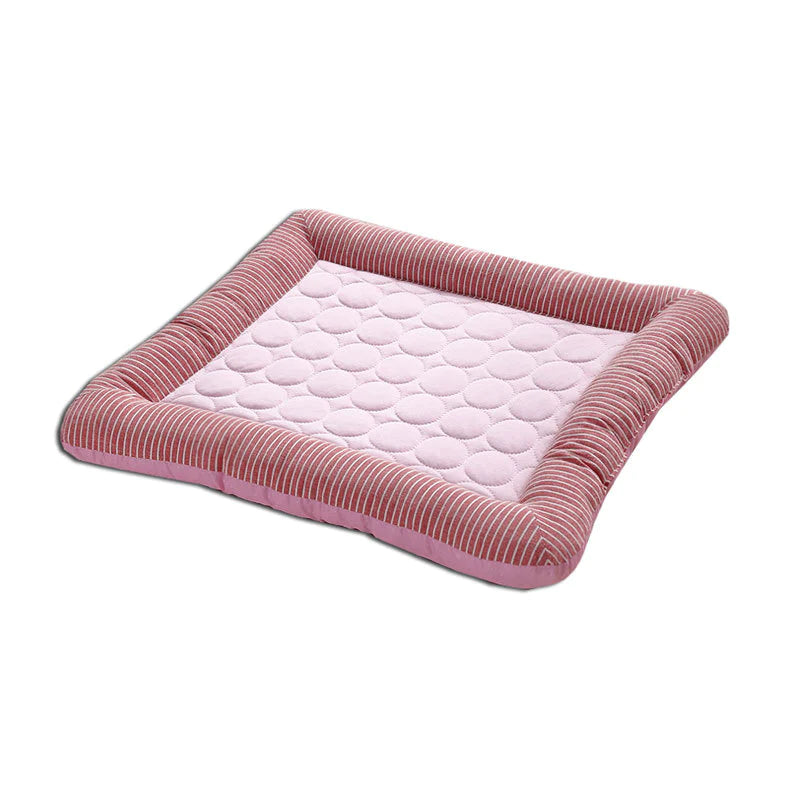 Summer Pet Cooling Pad - Soft Ice Silk Mat for Dogs, Cats, Puppies & Kittens - Breathable & Comfortable in Pink & Blue