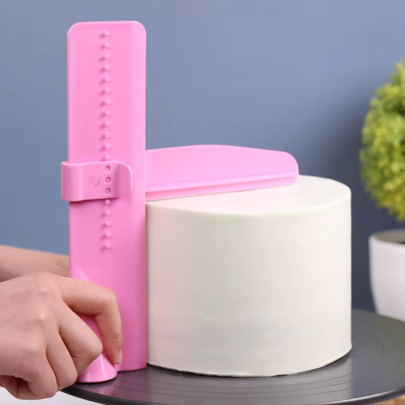 Adjustable Cake Scraper & Smoother - Perfect Fondant Spatula for Leveling Cream & Edges in DIY Baking