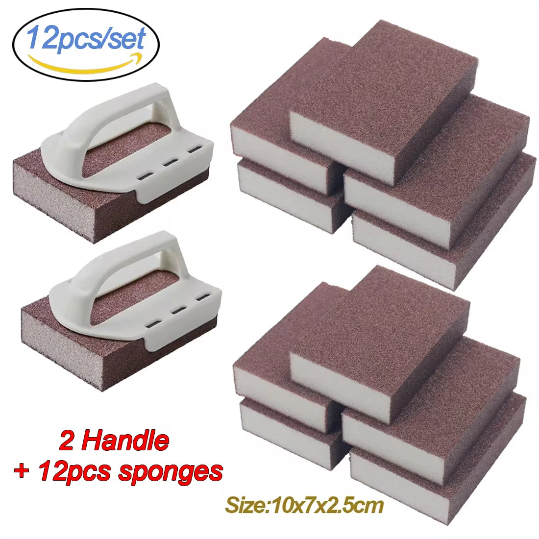 Magic Sponge Eraser Set - Rust Removal & Descaling Cleaning Brushes for Cooktops and Pots - 1/2/4/5/6/8 Pcs