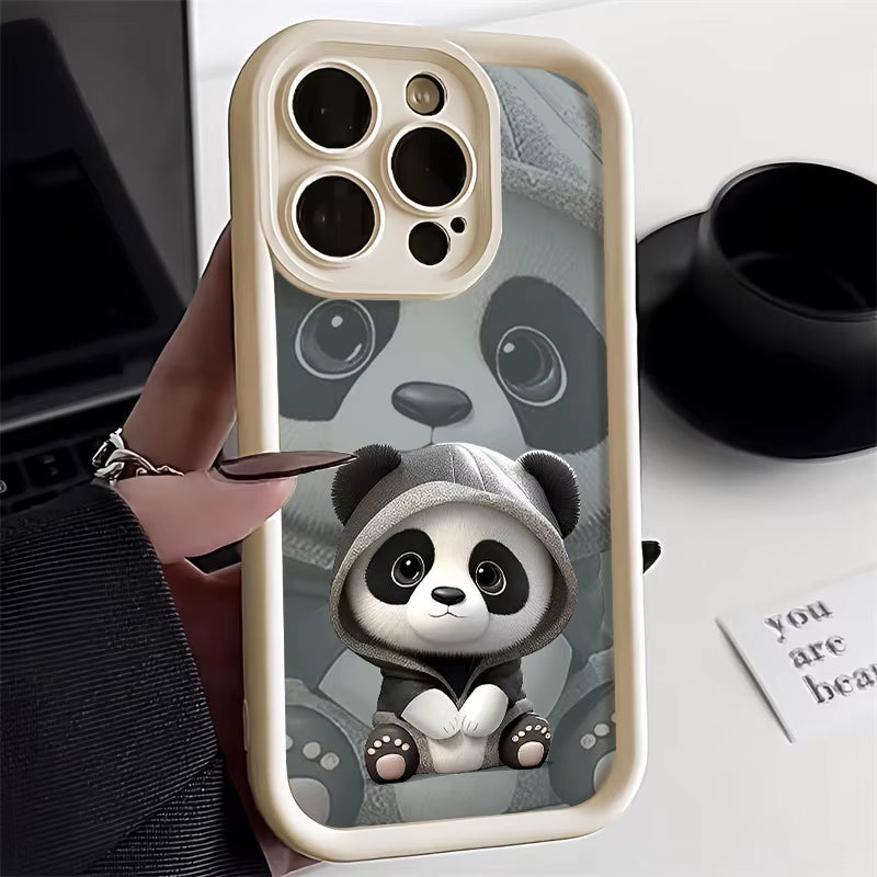 Panda-mania! Shockproof Silicone Phone Case for Your Wild Side – Fits iPhone 11 to SE in Adorable Style!