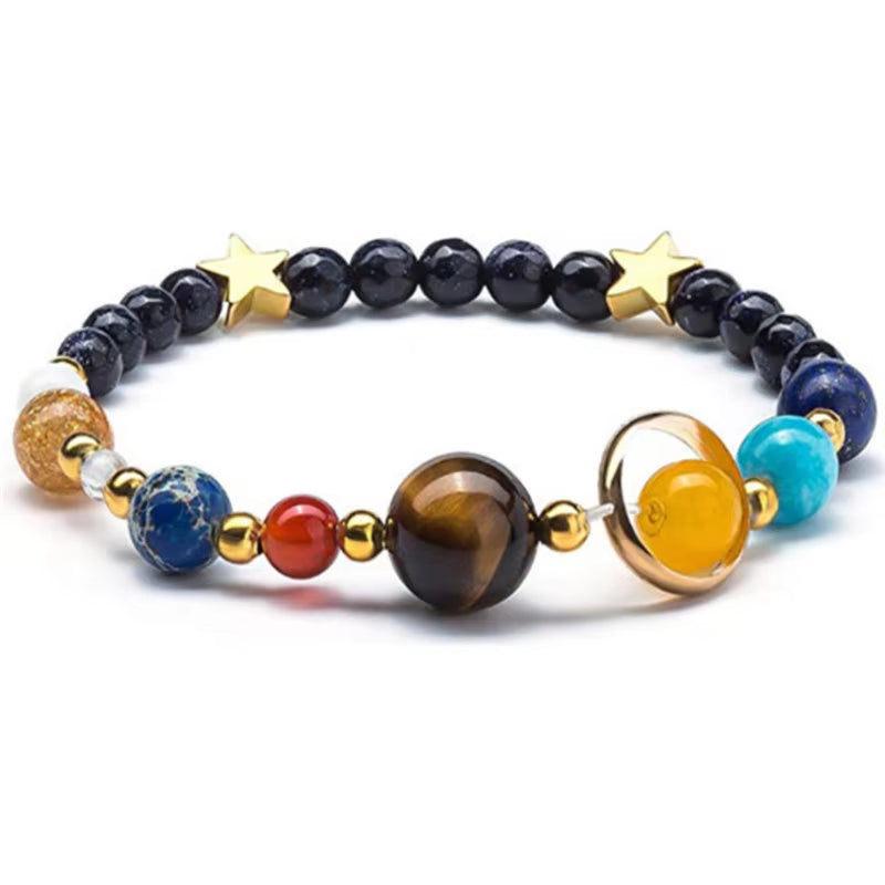 2024 Solar Chakra Bead Bracelet - Natural Stone Universe Jewelry for Men & Women, Perfect Gift for Yoga Enthusiasts