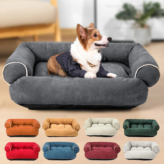 Cozy Winter Dog Sofa Bed & Cat Sleeping Bag - Warm Pet House with Cushioned Comfort