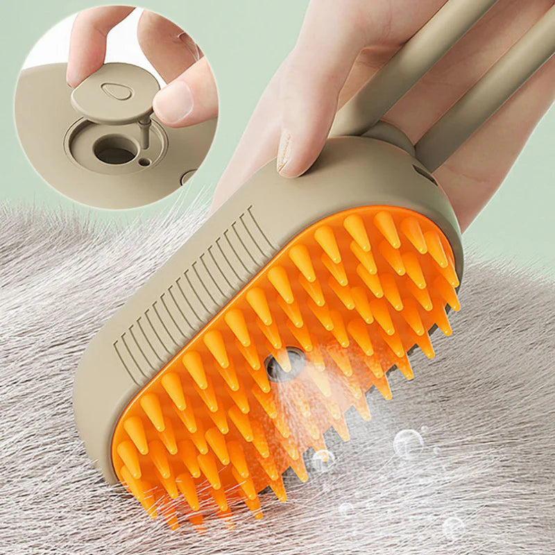 Pamper Your Pets with the Purr-fect 3-in-1 Furry Spa Day Steam Brush!