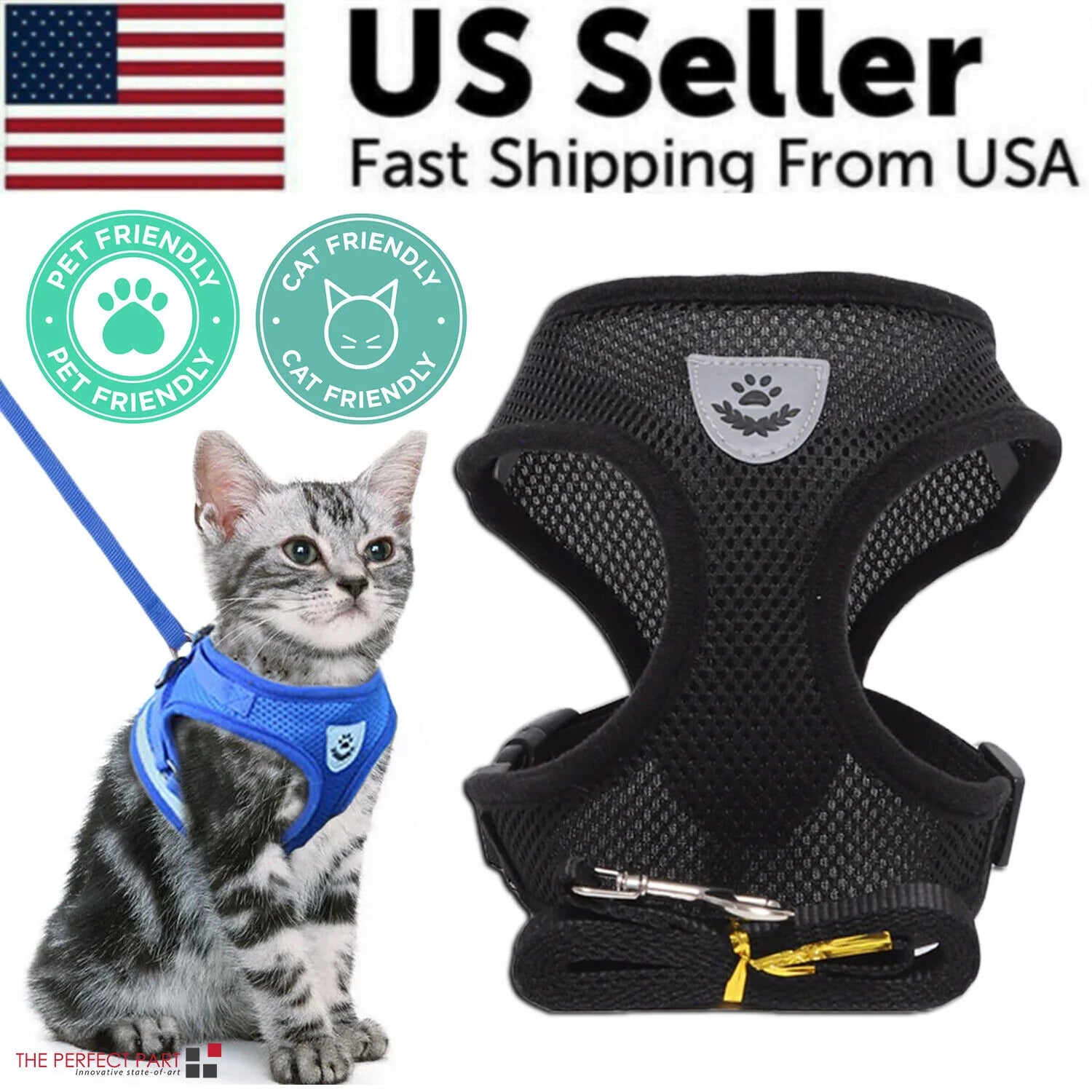 Fashionable Fido & Purrfect Kitty Adventure Gear: The Harness That Grows with Your Furball (Leash Included for the Great Escape!)