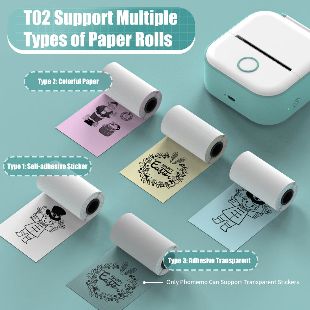 Get Creative with the Phomemo T02 Pocket-Sized Thermal Printer – Your New BFF for DIY Stickers & Journal Fun!