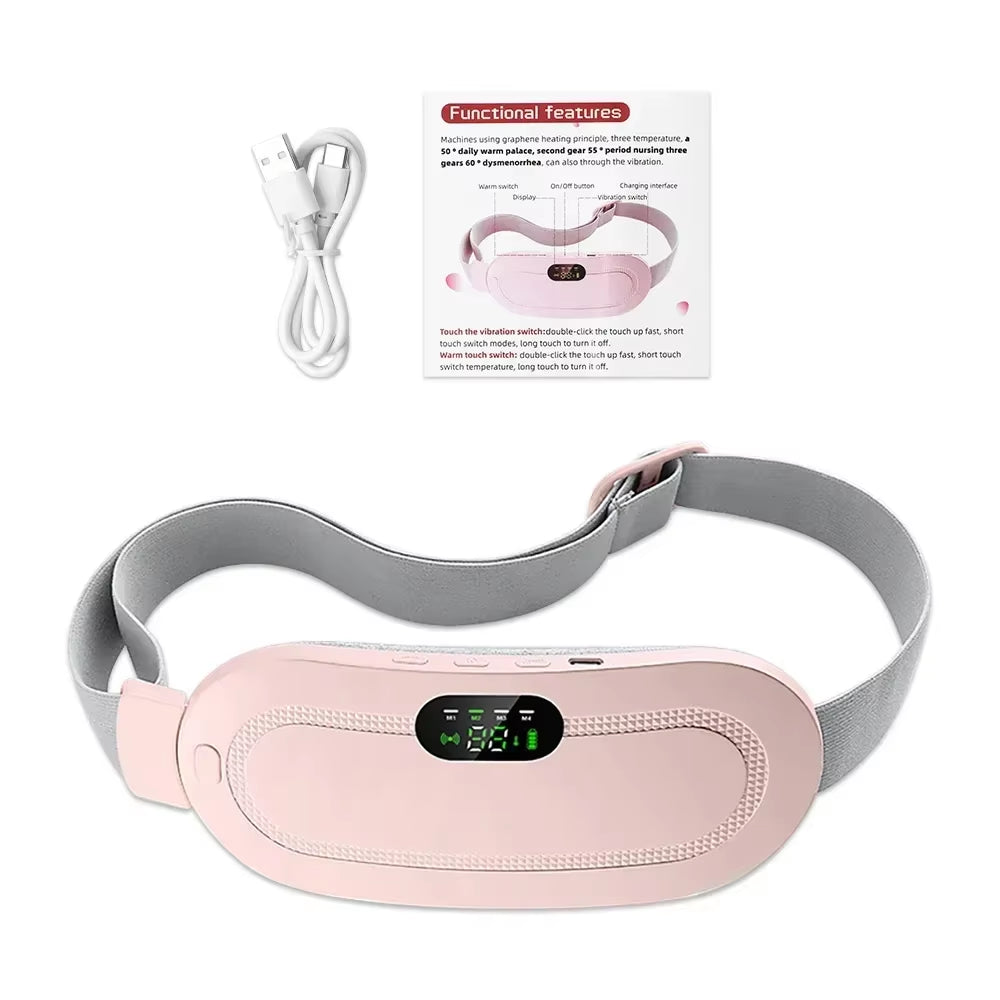 Menstrual Relief Heating Pad - Portable Abdominal Massager Belt for Soothing Comfort