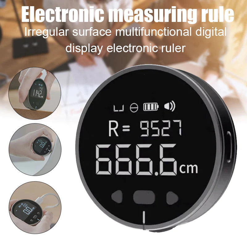 High Precision Digital Distance Measuring Tool with LCD Display - Electronic Measuring Ruler & Tape Measure