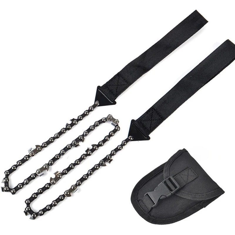 Portable 11/33 Tooth Survival Chain Saw - Essential Emergency Tool for Camping and Hiking