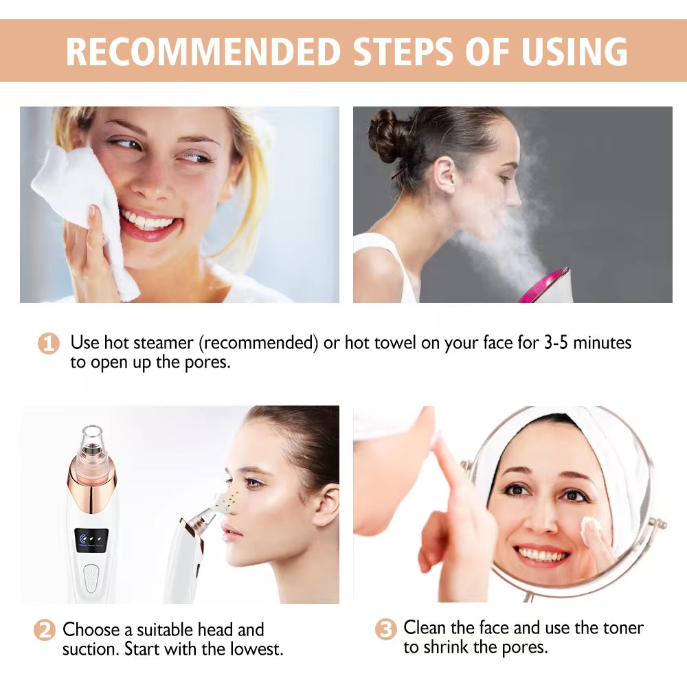 Ultimate Electric Blackhead Remover - Deep Cleansing Pore Vacuum for Flawless Skin!