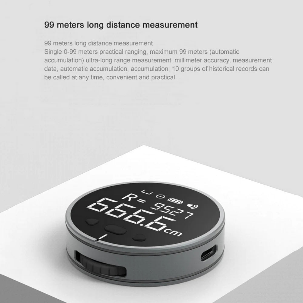 High Precision Digital Distance Measuring Tool with LCD Display - Electronic Measuring Ruler & Tape Measure