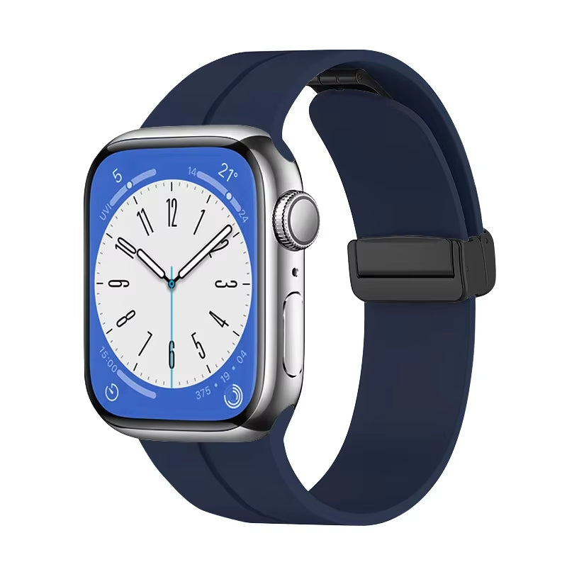 Premium Magnetic Silicone Strap for  Watch Ultra & Series - Compatible with 38mm to 49mm Models