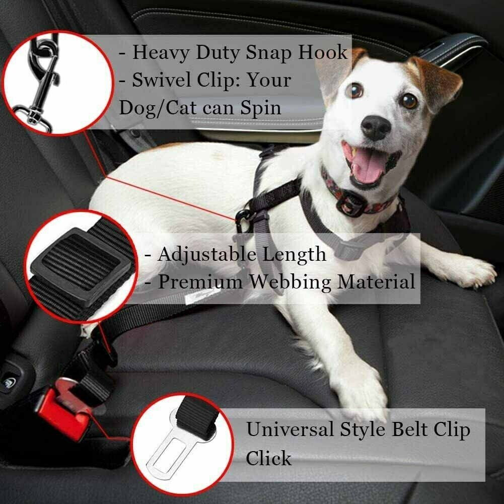 “Paw-some 2-Pack Pet Seatbelts: Because Your Furry Friend Deserves a Safety Belt Too!”