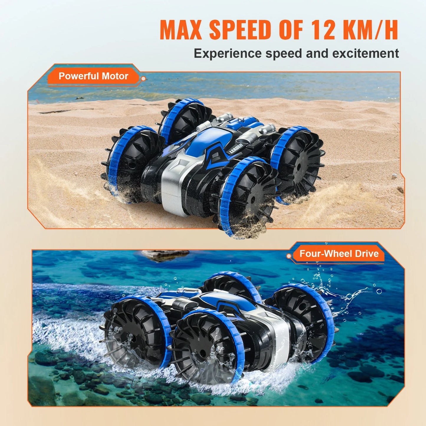 VEVOR's Swimmin' and Zoomin' Remote-Controlled Beast: For Kids Who Can't Decide Between Land and Sea!