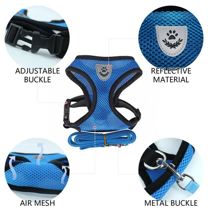 Fashionable Fido & Purrfect Kitty Adventure Gear: The Harness That Grows with Your Furball (Leash Included for the Great Escape!)