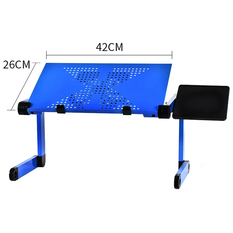 Adjustable Foldable Laptop Stand - 42x26CM Vented Desk for Comfortable Workspaces