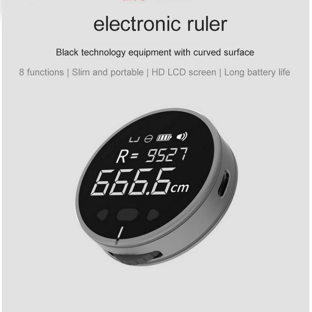 High Precision Digital Distance Measuring Tool with LCD Display - Electronic Measuring Ruler & Tape Measure