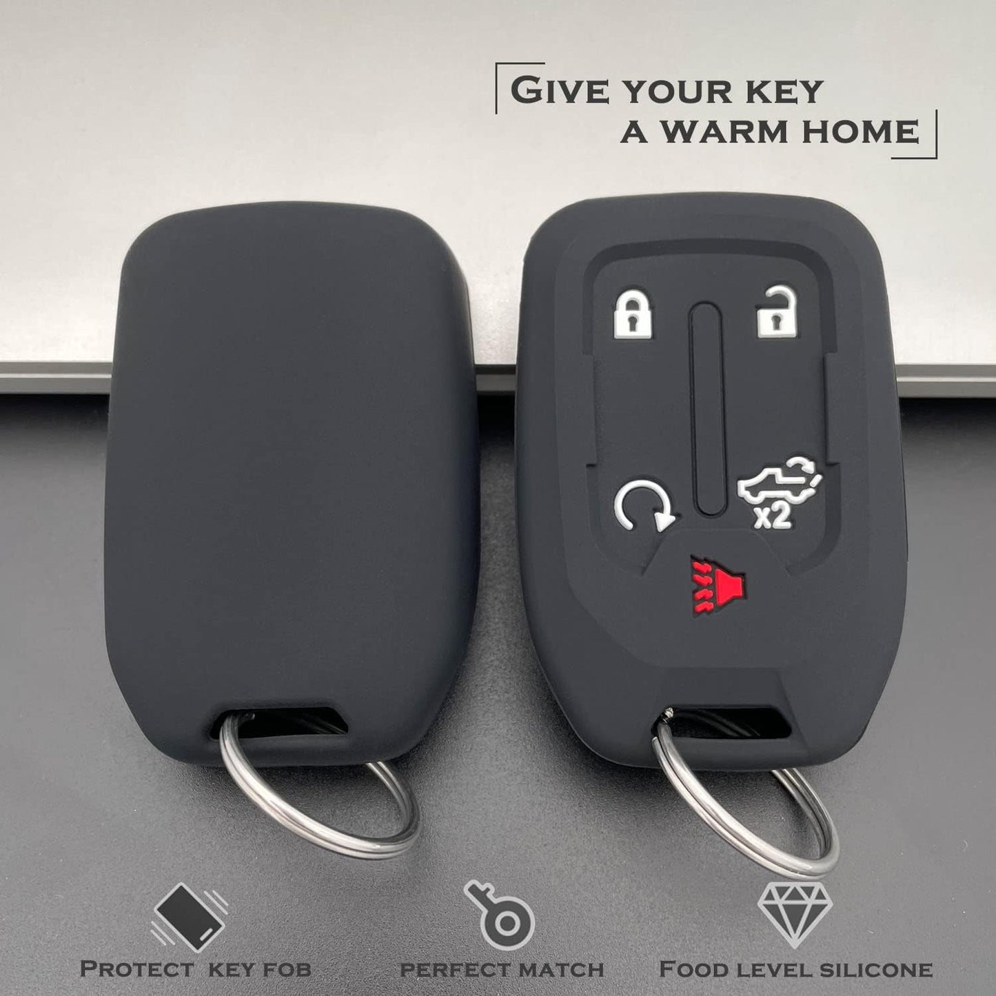 Key Fob Couture: 2PCS Silicone Superheroes for Your Chevy & GMC - Guarding Your Keys Like They're Top-Secret Spy Gear!