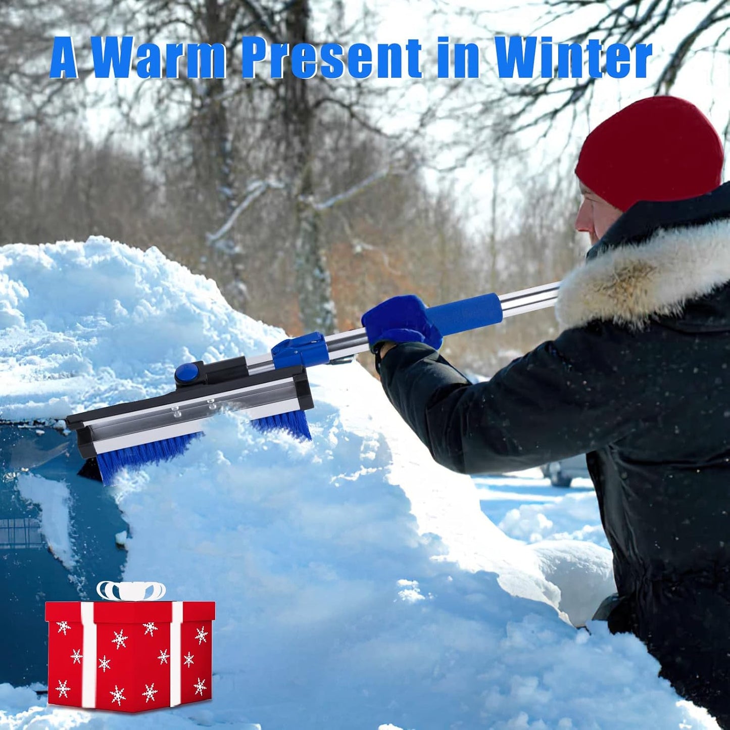 55" Whimsical Ice-Exorcist Wand: Turn Your Car from Winter Wonderland to Summertime Shenanigans with This 6-in-1 Frost-Fighting Wizardry!