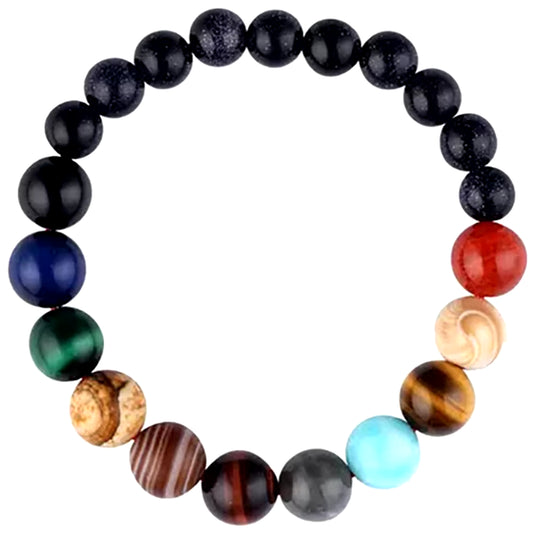 2024 Solar Chakra Bead Bracelet - Natural Stone Universe Jewelry for Men & Women, Perfect Gift for Yoga Enthusiasts