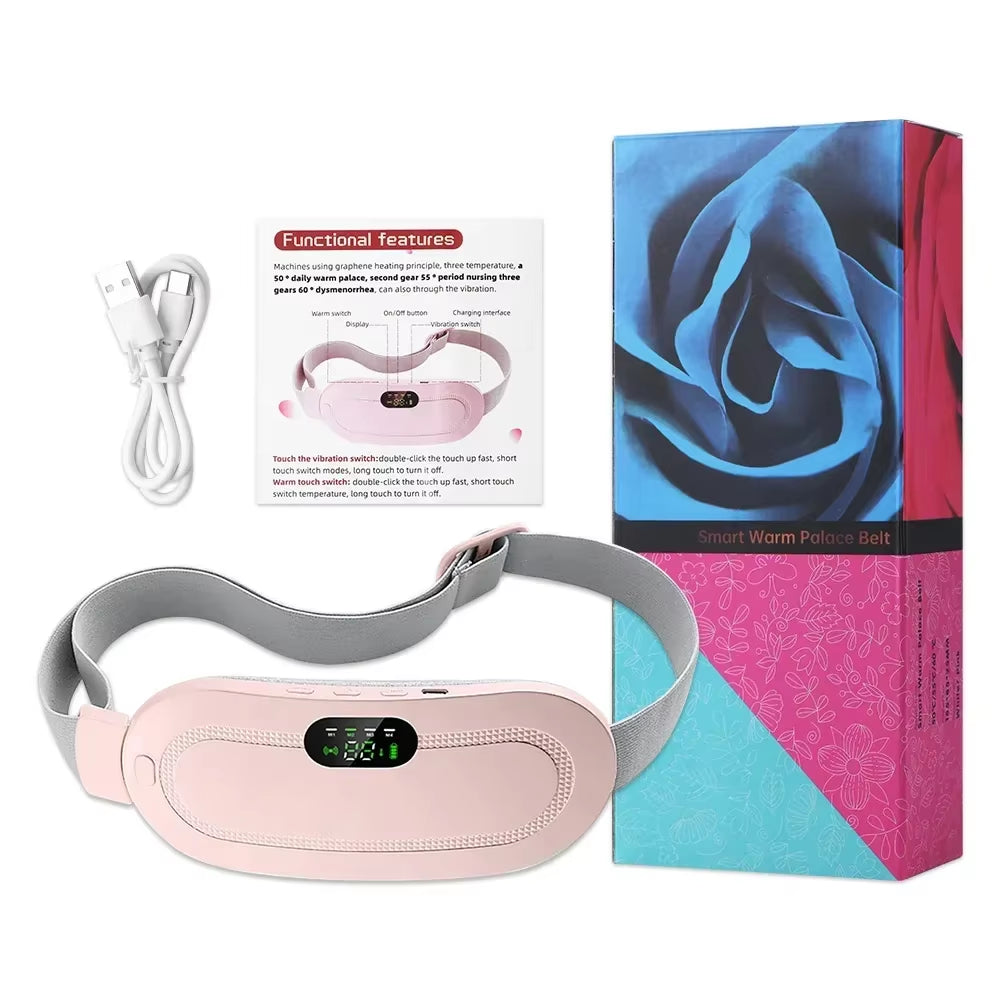 Menstrual Relief Heating Pad - Portable Abdominal Massager Belt for Soothing Comfort