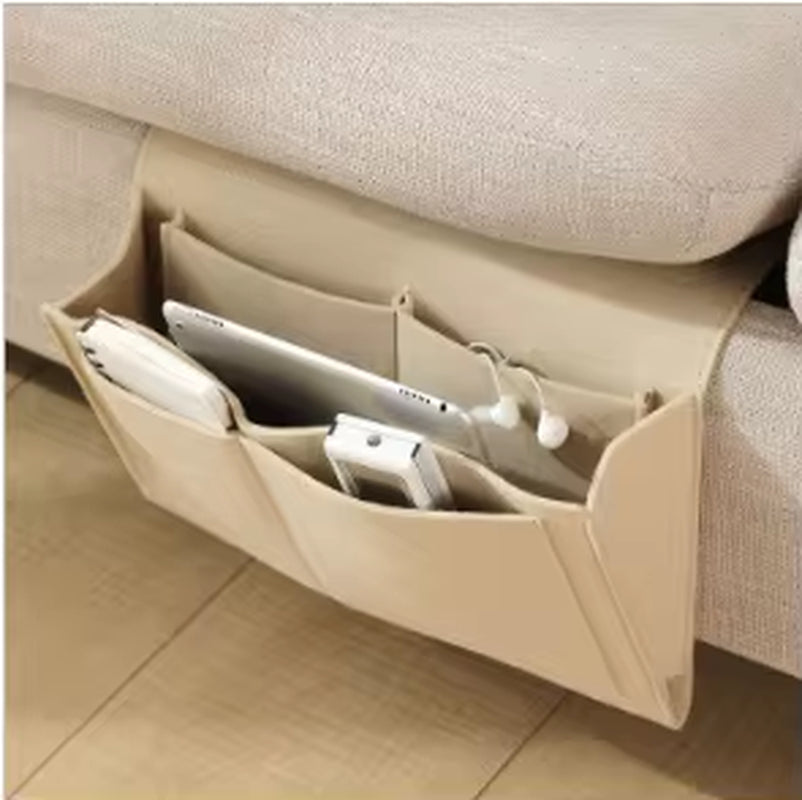 Stylish Felt Bedside Storage Organizer - Anti-Slip Hanging Pouch for Sofa and Bedside Convenience