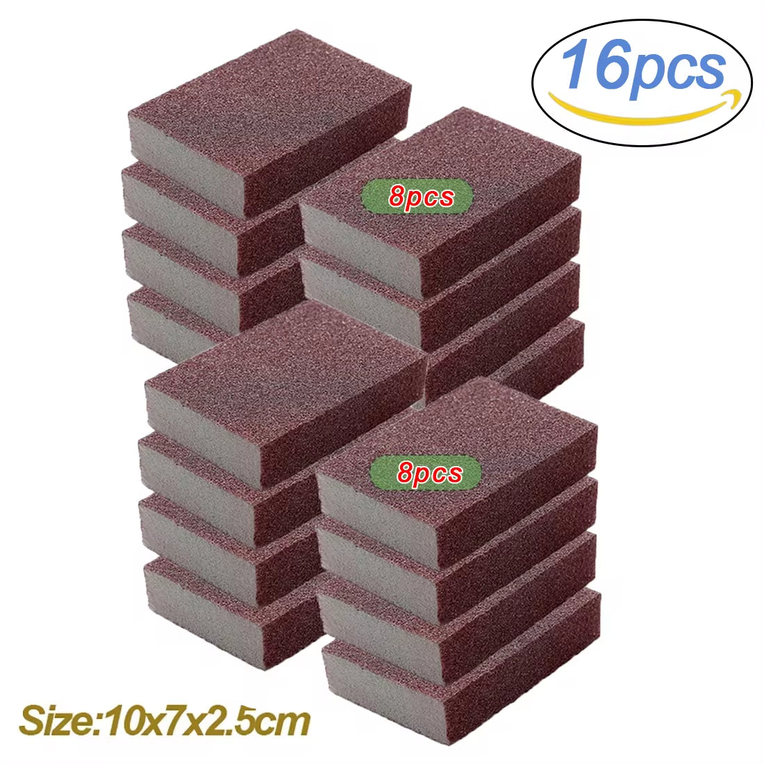 Magic Sponge Eraser Set - Rust Removal & Descaling Cleaning Brushes for Cooktops and Pots - 1/2/4/5/6/8 Pcs