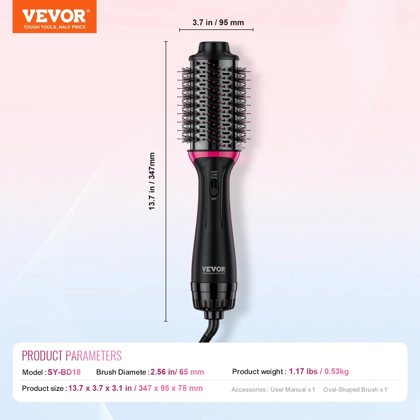 VEVOR's Hot Air Styler: The Magic Wand that Turns “Puff” into “Wow” with Double Voltage Power!