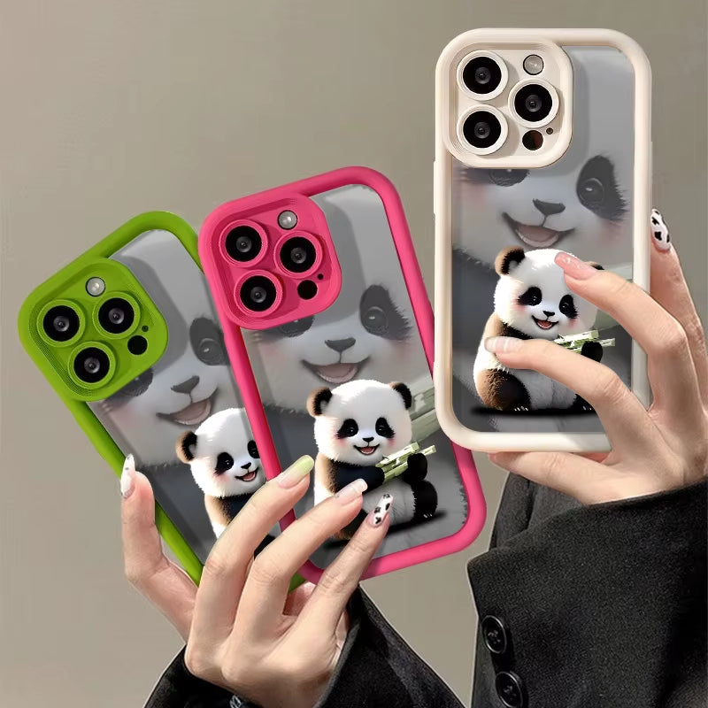 Panda-mania! Shockproof Silicone Phone Case for Your Wild Side – Fits iPhone 11 to SE in Adorable Style!