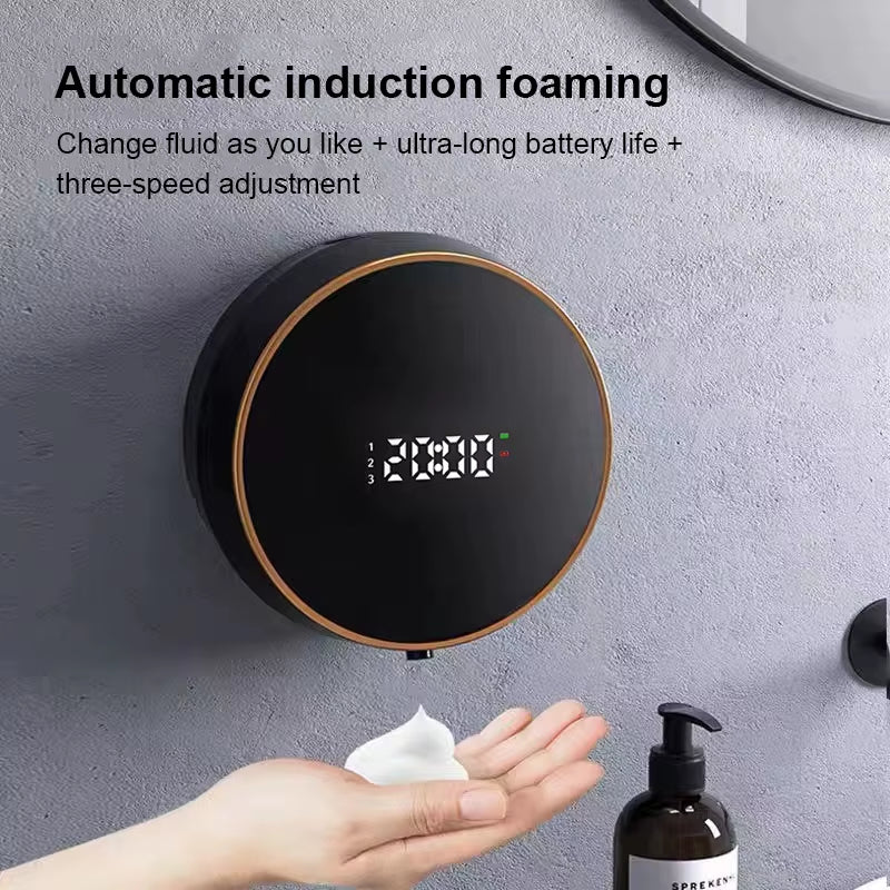 Smart Touchless Foam Soap Dispenser with Temperature Display - Automatic Sensor & Type-C Charging Hand Washer