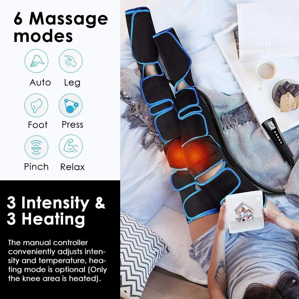 Revitalize Your Legs: 360° Air Pressure Foot Massager for Enhanced Circulation & Muscle Relaxation - Lymphatic Drainage Device 2022