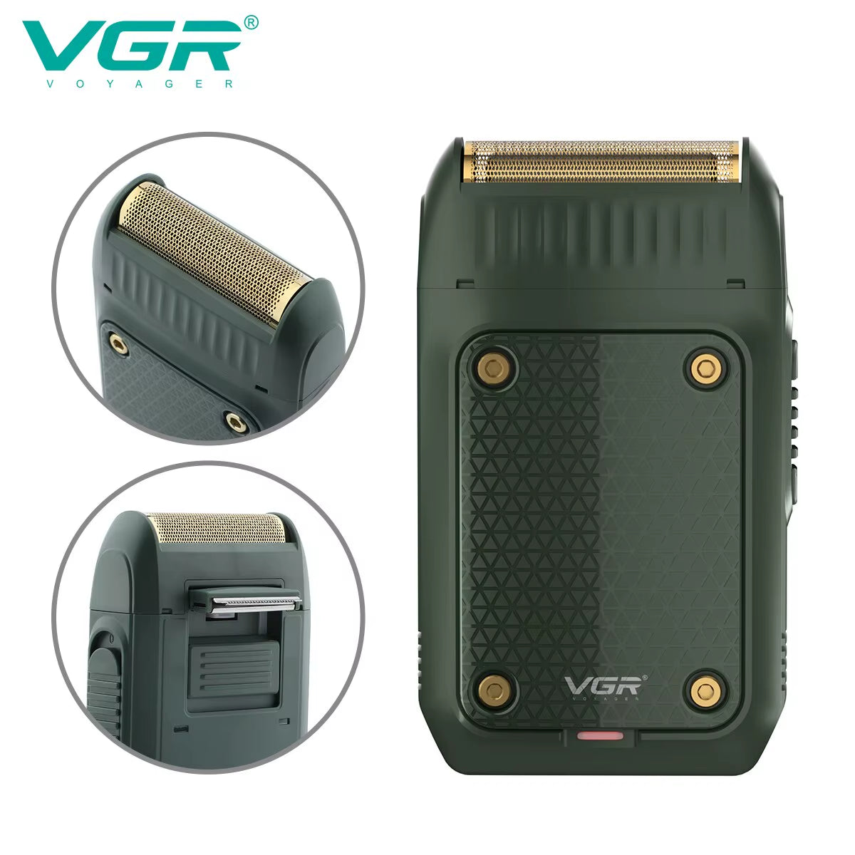 V-353 Professional Electric Shaver & Beard Trimmer - Portable Rechargeable Mini Razor for Men