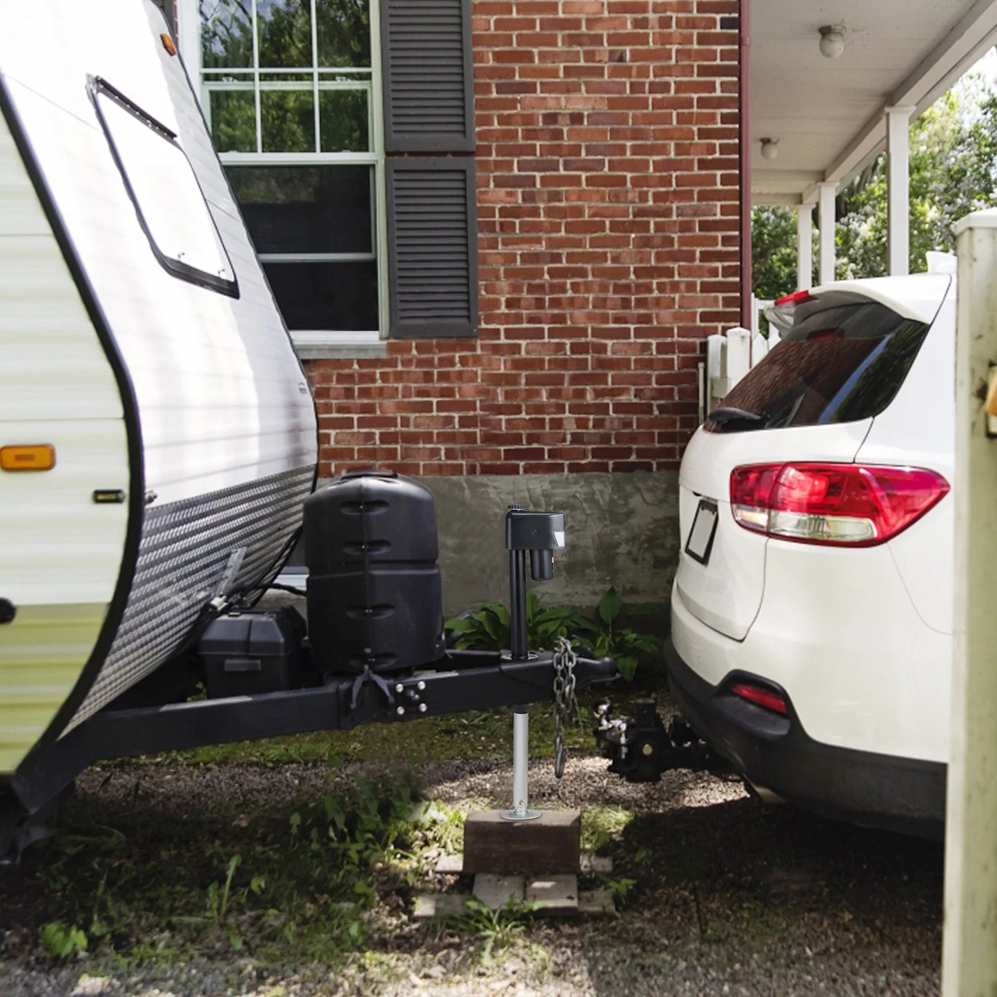 VEVOR Electric Trailer Jack - Powerful 3500 lbs Lift for RVs, Horses, and Family Adventures!