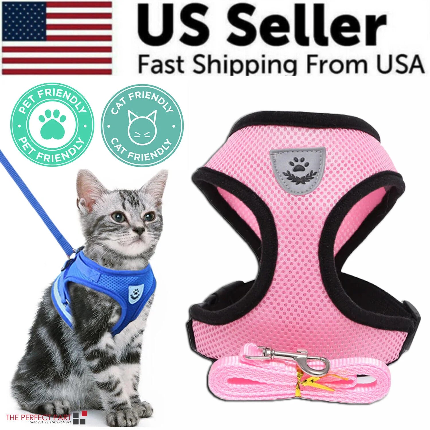 Fashionable Fido & Purrfect Kitty Adventure Gear: The Harness That Grows with Your Furball (Leash Included for the Great Escape!)