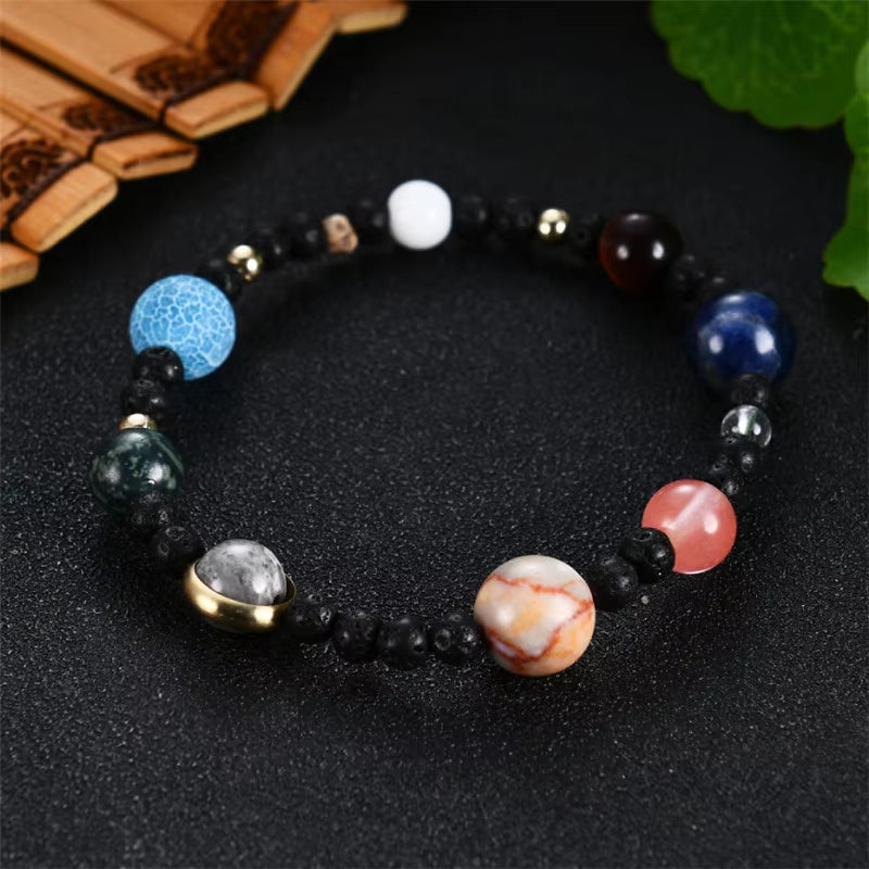 2024 Solar Chakra Bead Bracelet - Natural Stone Universe Jewelry for Men & Women, Perfect Gift for Yoga Enthusiasts