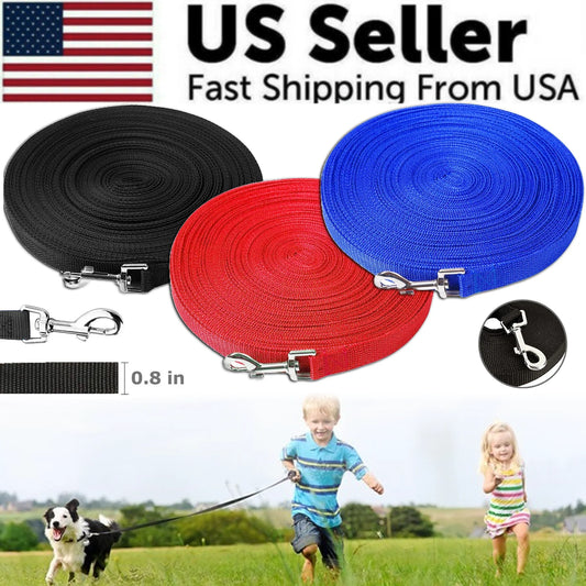 Ultimate Dog Training Leash - Long Obedience Recall Lead (6 to 100 FT Options)