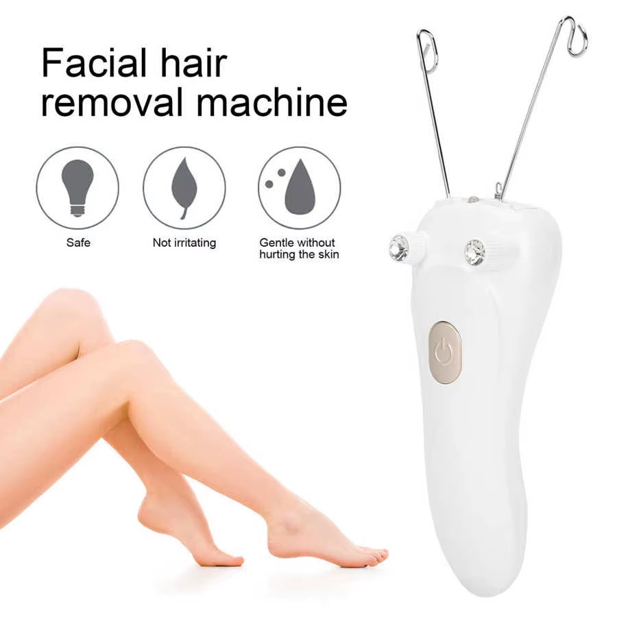 Electric Cotton Thread Epilator - USB Rechargeable Facial & Body Hair Removal Device