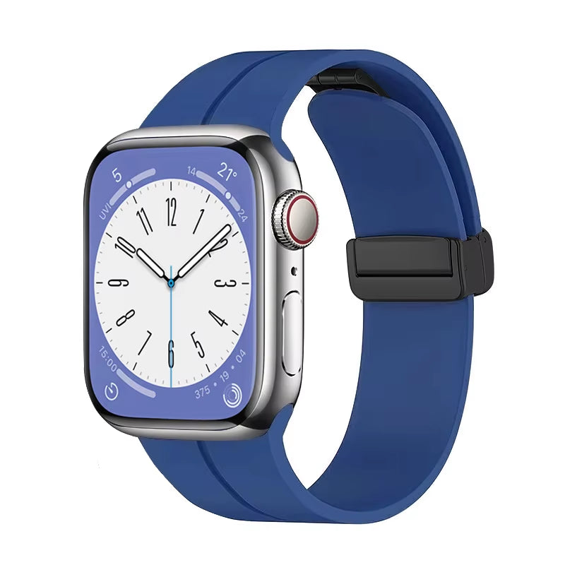 Premium Magnetic Silicone Strap for  Watch Ultra & Series - Compatible with 38mm to 49mm Models