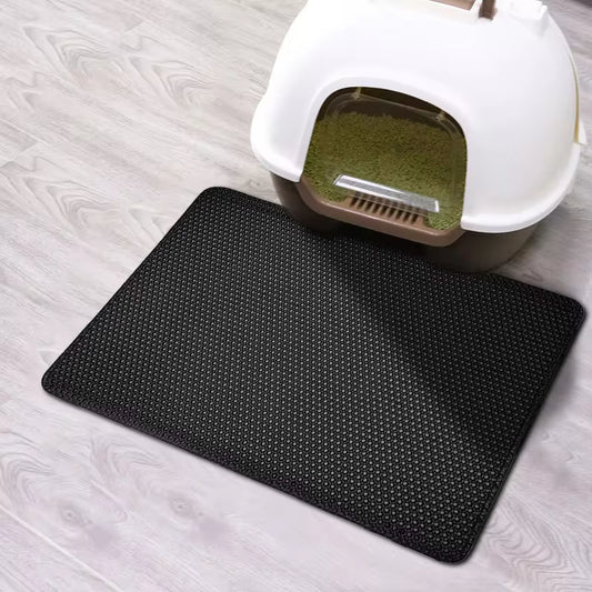 Double Layer Waterproof Cat Litter Mat - Non-Slip, Washable, and Easy to Clean with Bonus Gift!