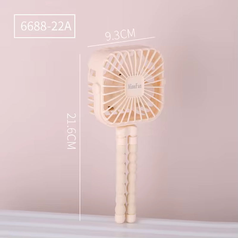 Portable Clip-On Stroller Fan - USB Rechargeable 600mAh Handheld Electric Fan with 3 Speed Settings for Outdoor & Home Use