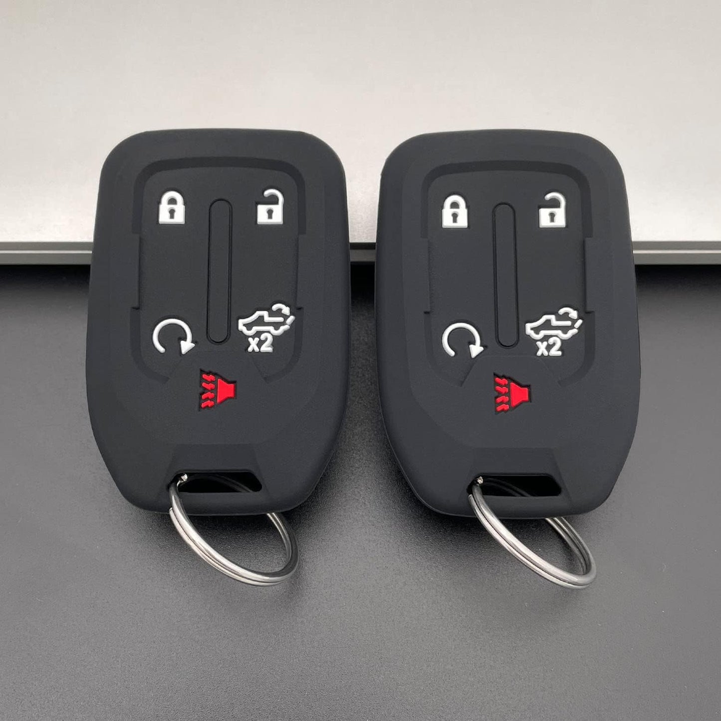 Key Fob Couture: 2PCS Silicone Superheroes for Your Chevy & GMC - Guarding Your Keys Like They're Top-Secret Spy Gear!