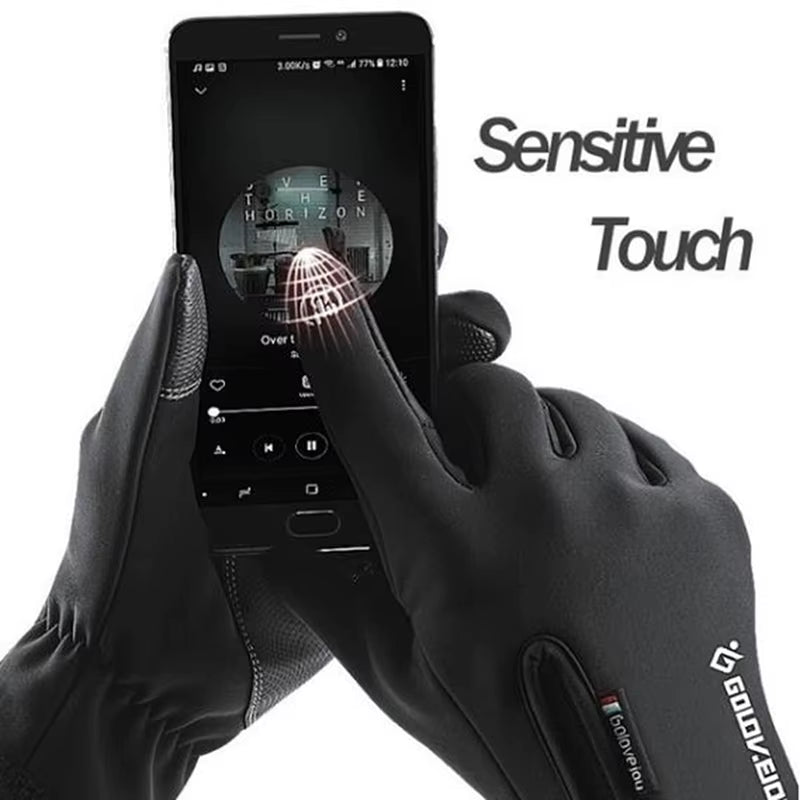 Frostbite Fighters: The Ultimate Glove for Touching Screens While Riding Through the Arctic!