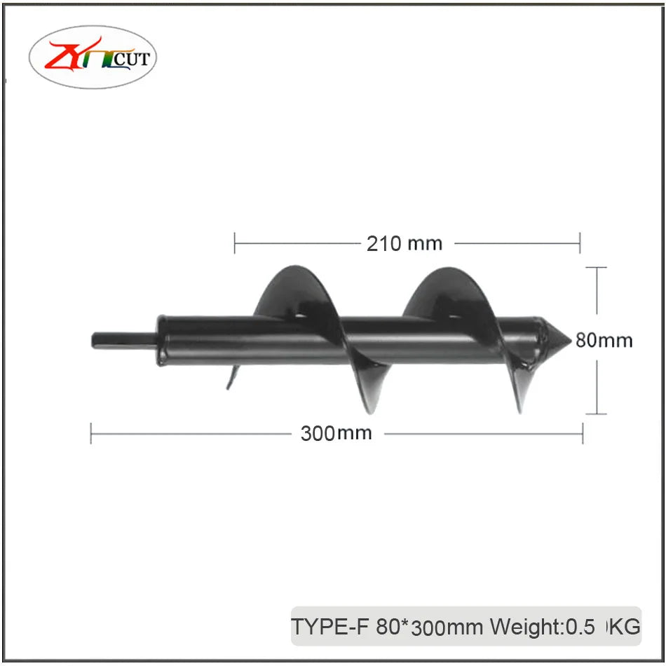 Drillforce Spiral Drill Bit Auger for Effortless Garden Planting and Post Hole Digging