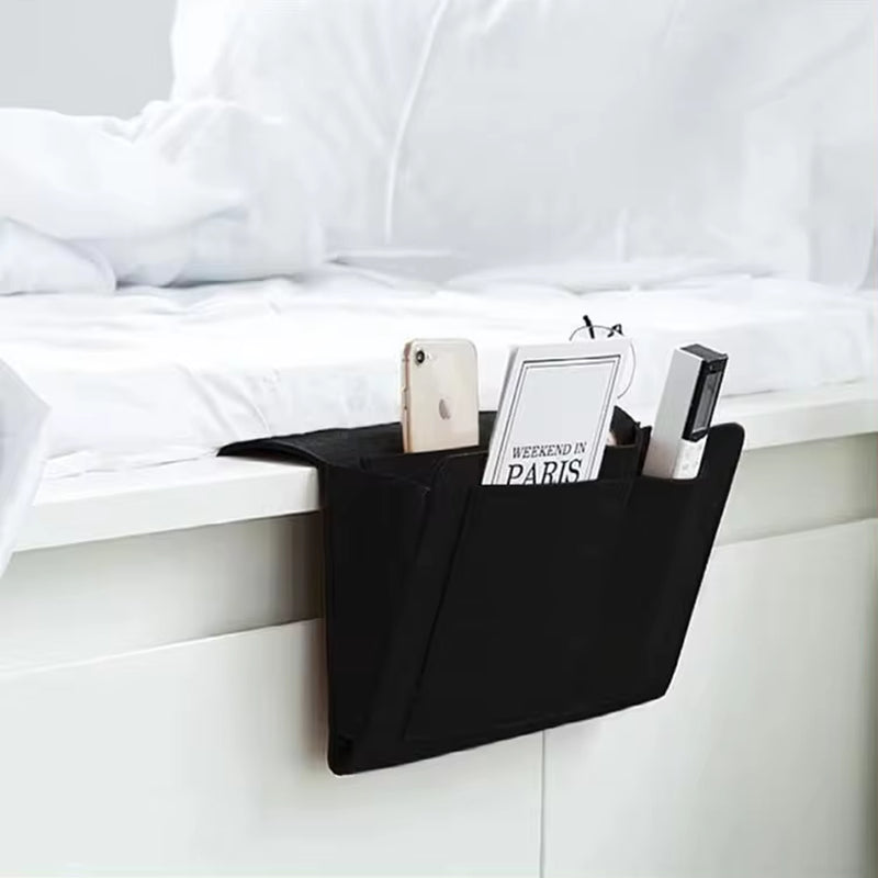 Stylish Felt Bedside Storage Organizer - Anti-Slip Hanging Pouch for Sofa and Bedside Convenience