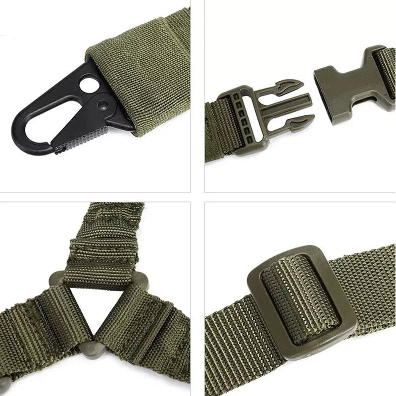 Ultimate Heavy Duty Tactical Single Point Gun Sling with Quick Detach QD Buckle