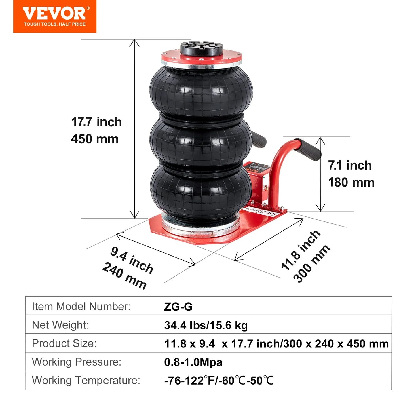 VEVOR's Party Balloon: The Stress-Free Inflatable for Your Ride! Inflate, Don’t Deflate - Soars to 17.7 Inches & Gives Your Tires a Spa Day (Red)