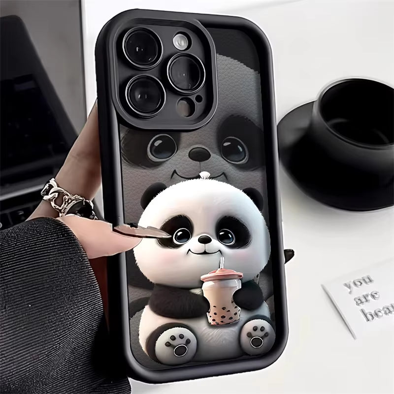 Panda-mania! Shockproof Silicone Phone Case for Your Wild Side – Fits iPhone 11 to SE in Adorable Style!