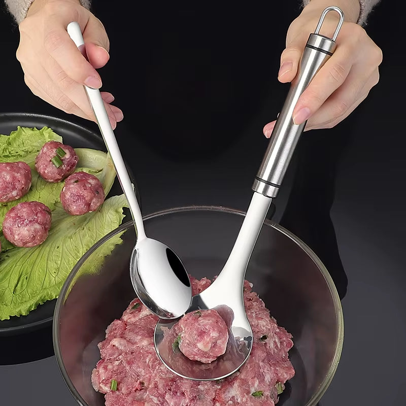 Stainless Steel Non-Stick Meatball Maker - Creative Kitchen Tool for Perfectly Shaped Meatballs and Fish Balls