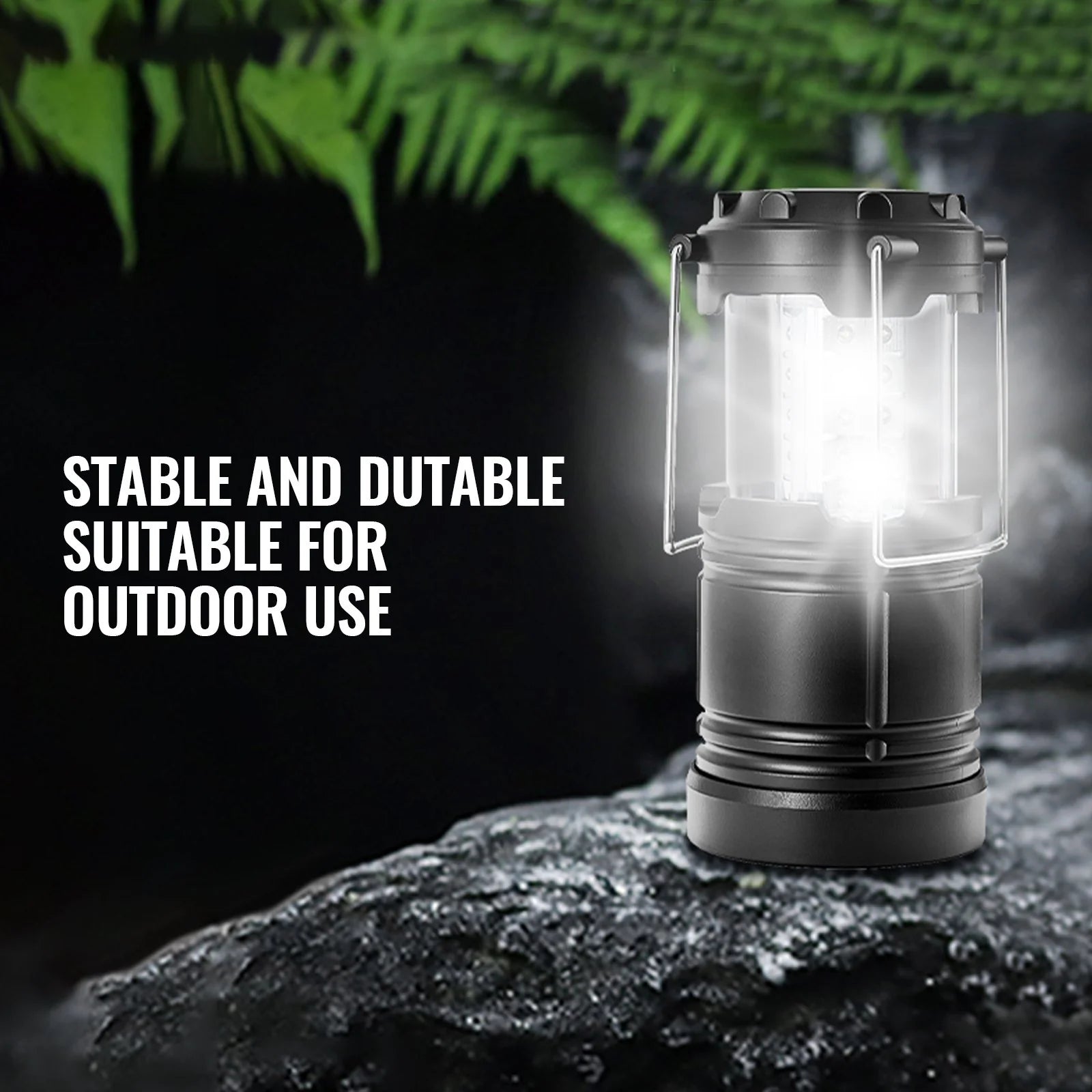 VEVOR Collapsible LED Camping Lanterns - Set of 4 Battery-Powered Lights for Outdoor Adventures